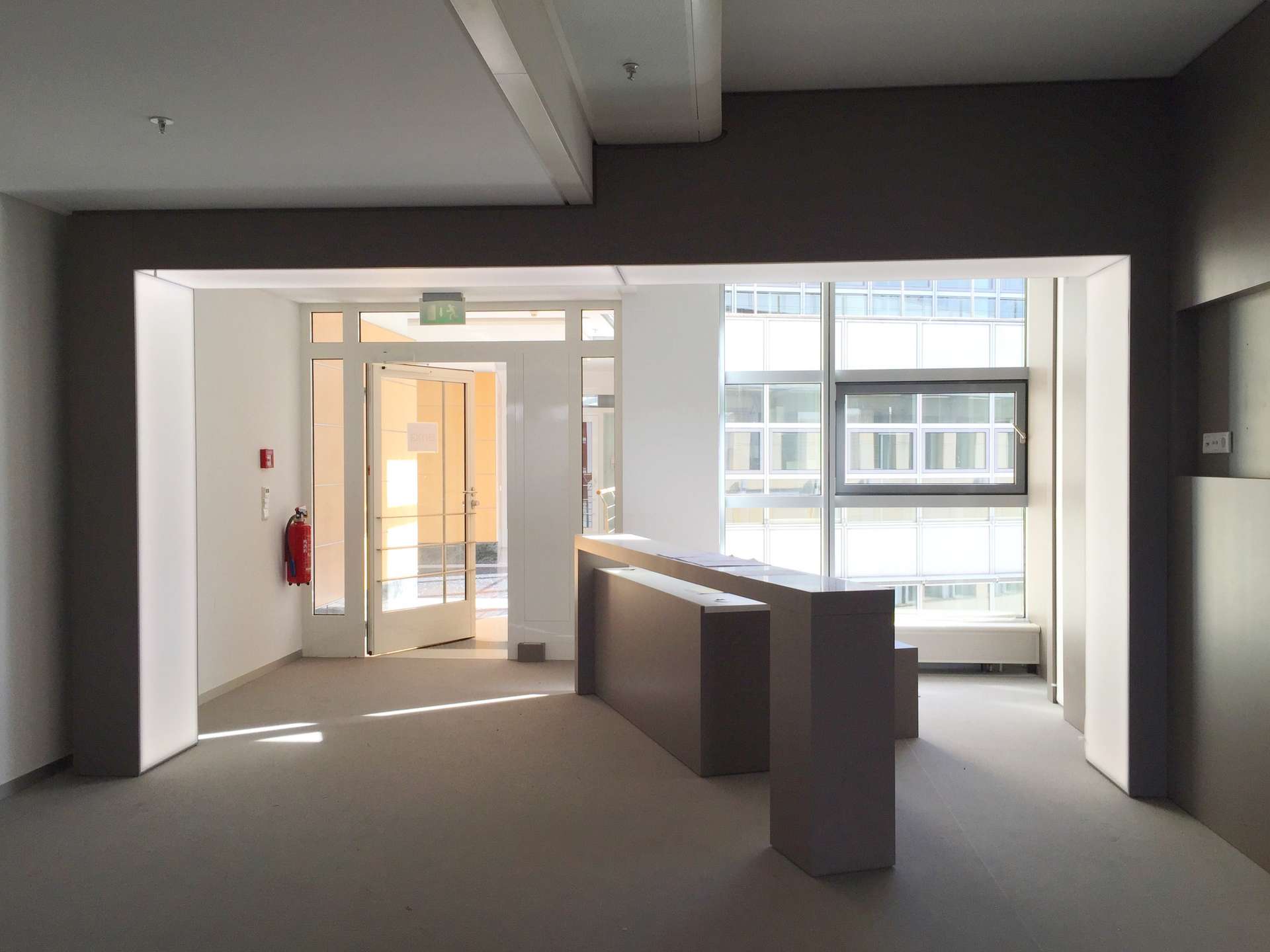 Beispiel Empfang - Arbeiten mit Blick auf die Spree