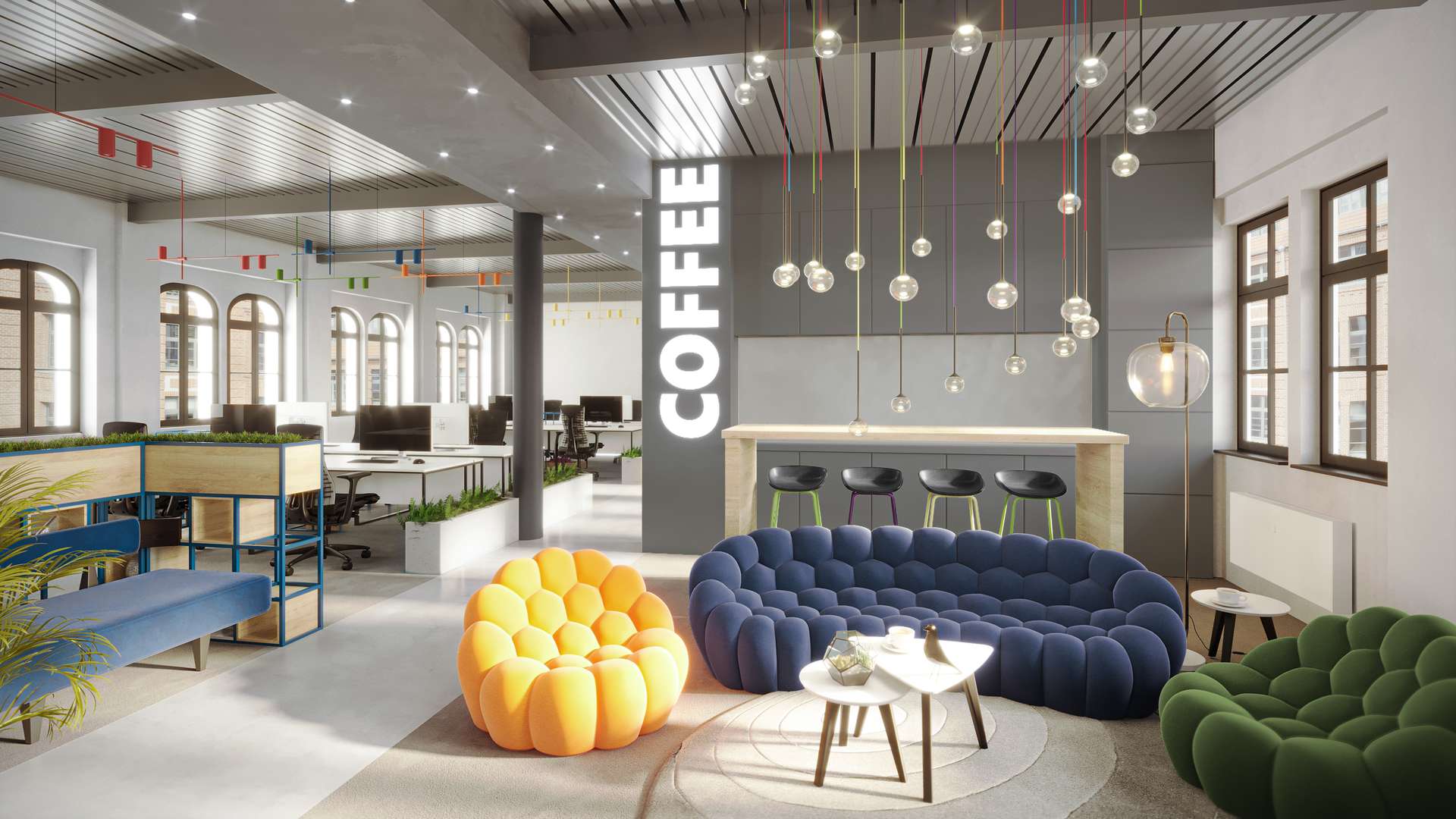 Beispiel Visualisierung - Großzügige Büros in Spree-Nähe