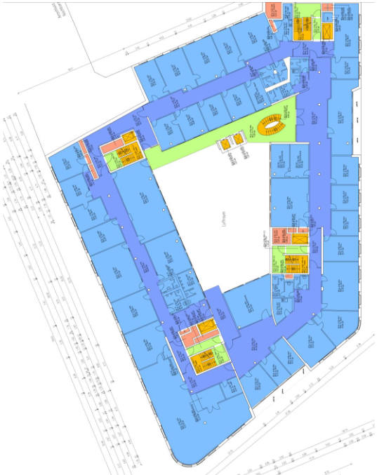 Regelgeschoss 2.OG, ca. 2038qm - Büro in TOP-Lage an der Friedrichstraße