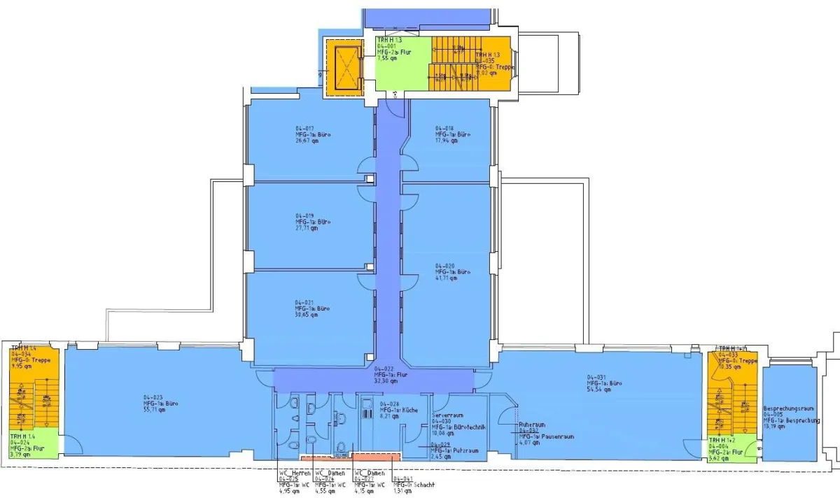 Grundriss Haus 1 4. OG links ca. 353 qm