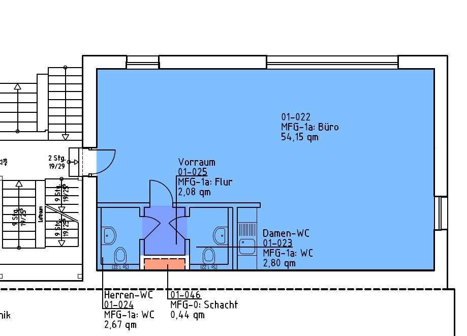 Grundriss Haus 3, Neubau 1. OG ca. 62 qm