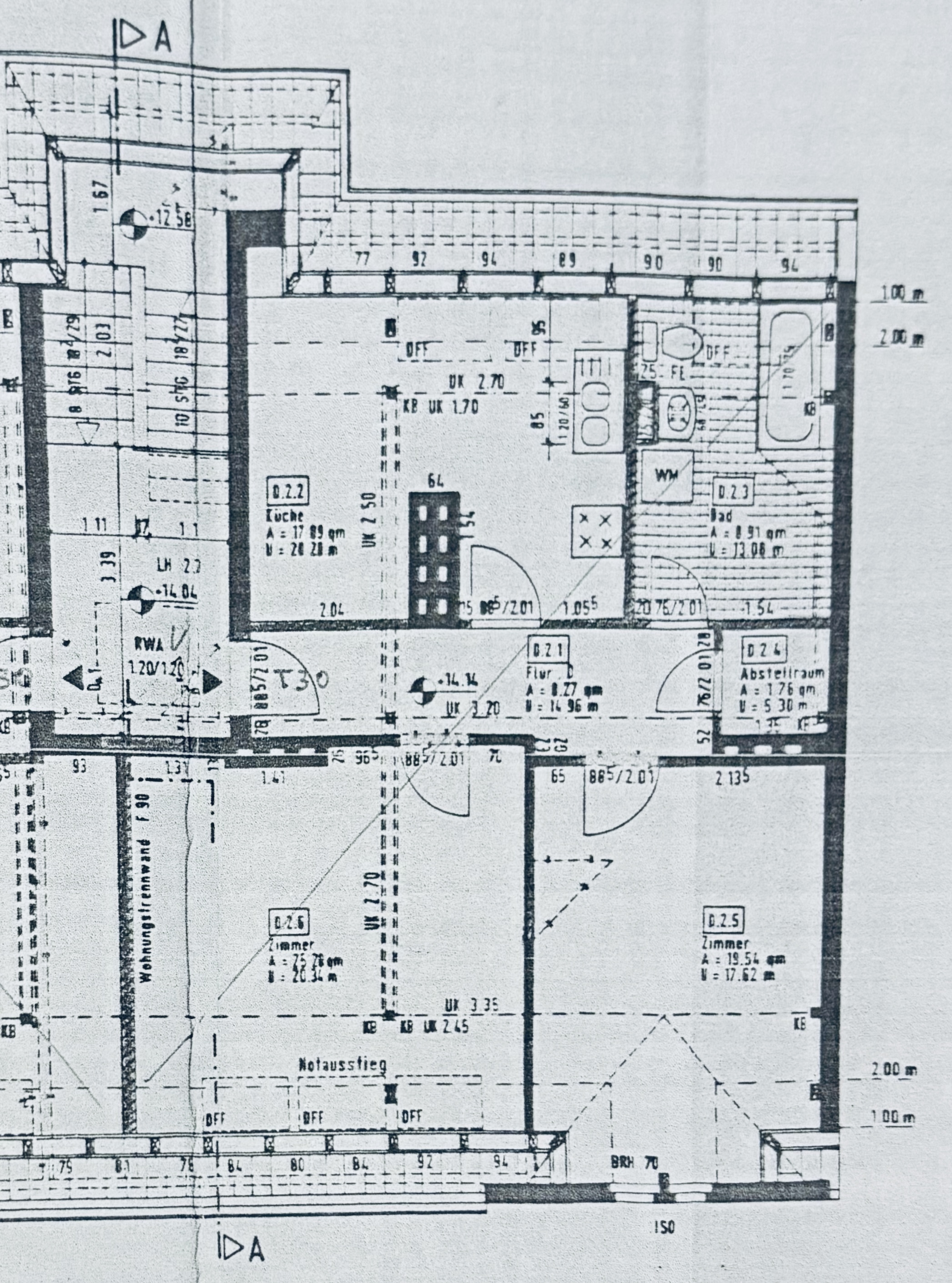 Grundriss DG 91 qm - Dachgeschosswohnung in Treptow zu vermieten