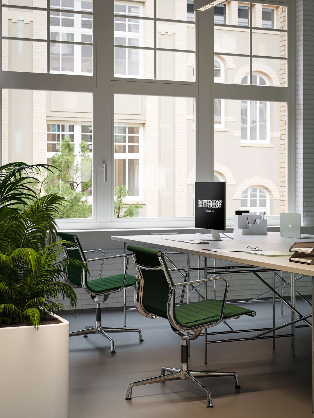 Visualisierung - Moderne Officeflächen in historischem Gewerbeensemble