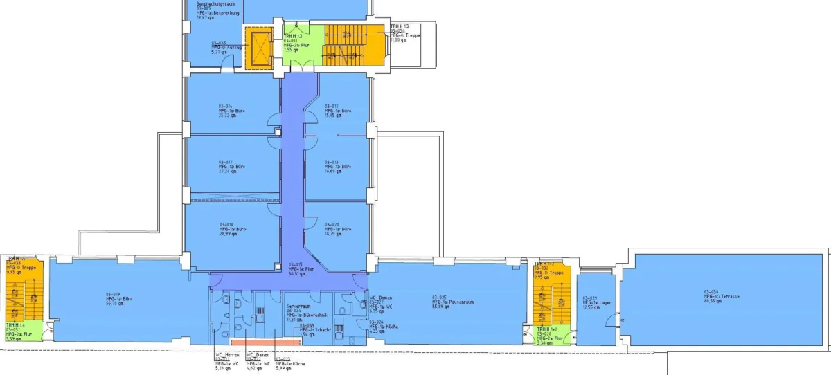 Grundriss Haus 1 3. OG links ca. 425 qm