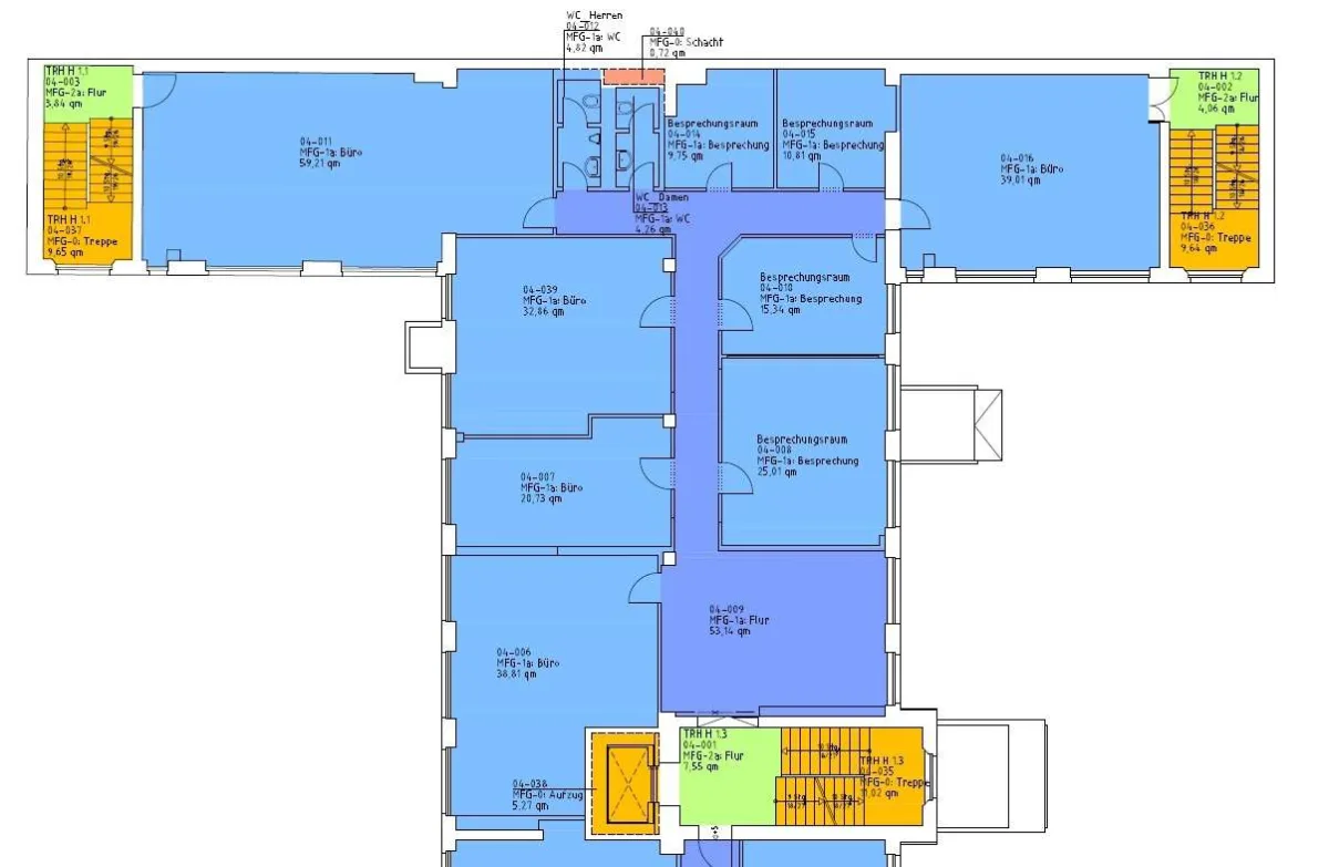 Grundriss Haus 1 4. OG rechts ca. 328 qm
