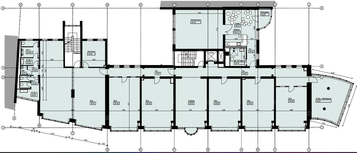 Beispielgrundriss - Großzügige Büroflächen nahe Grunewald